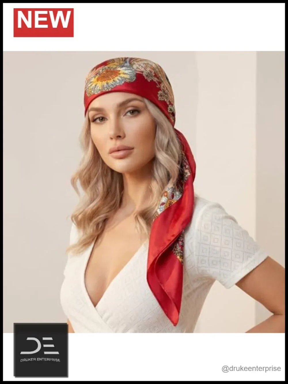 2 Pack Large Satin Head Scarf Fashion Bandana Hair Wrap Pirate Accessory 35.4